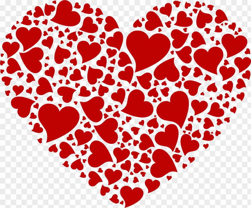 Creative Valentine's Day Pattern Heart Drawing Clip Art PNG
