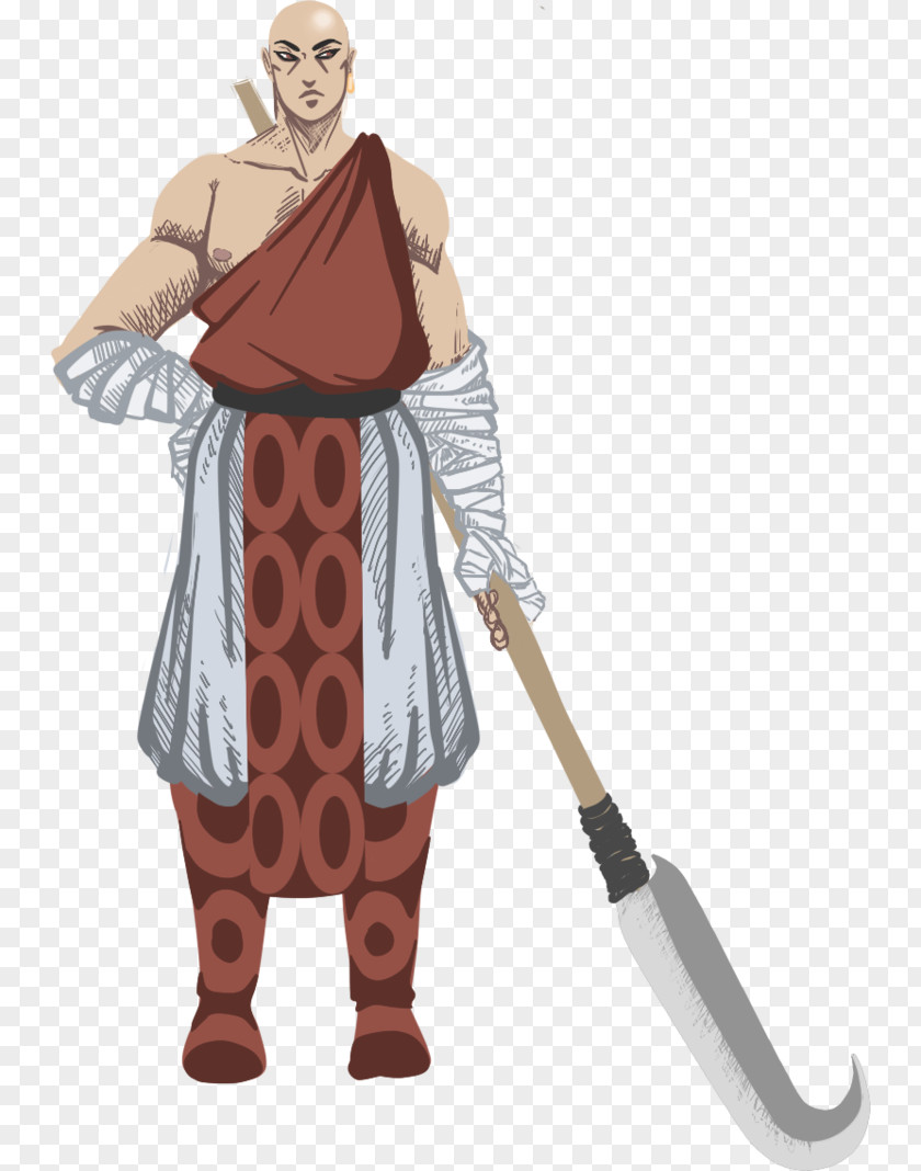 Fantasy Monk Costume Design Character PNG