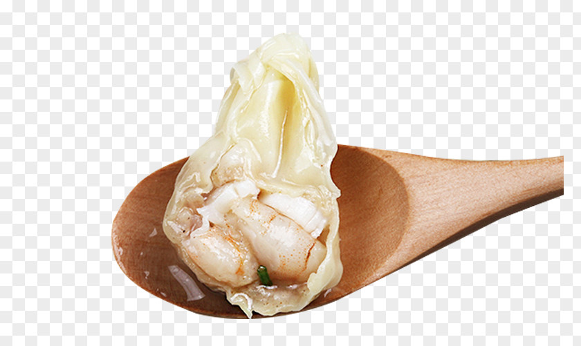 Spoon Of Shrimp In The Wonton Dish PNG