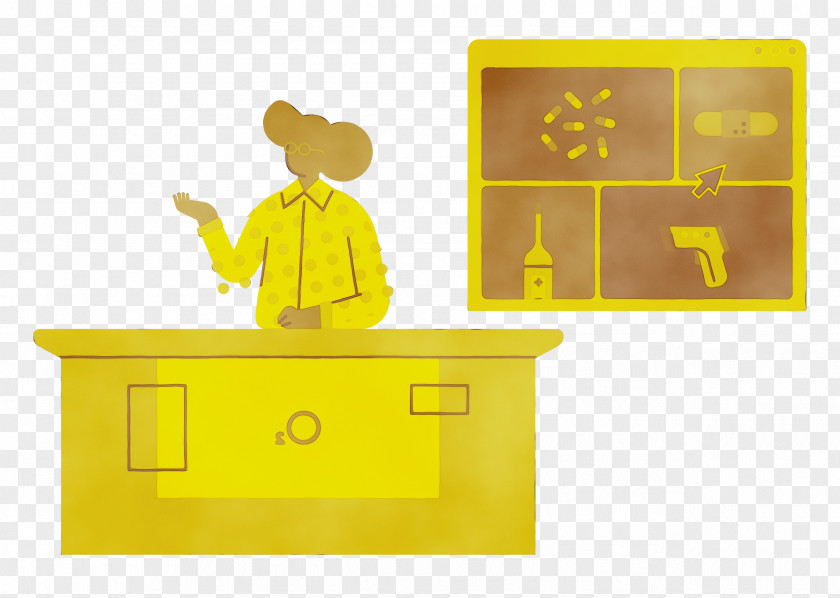 Furniture Rectangle Shelf Yellow Meter PNG