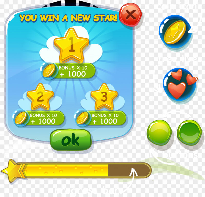 Game UIGAME Gold Coins User Interface Icon PNG