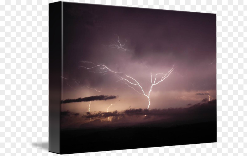 Lightning Gallery Wrap Energy Cloud Canvas PNG