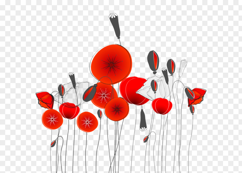 Red Poppies Poppy Watercolor Painting PNG