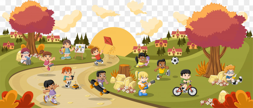 Amusement Park Cartoon Child Royalty-free Play PNG