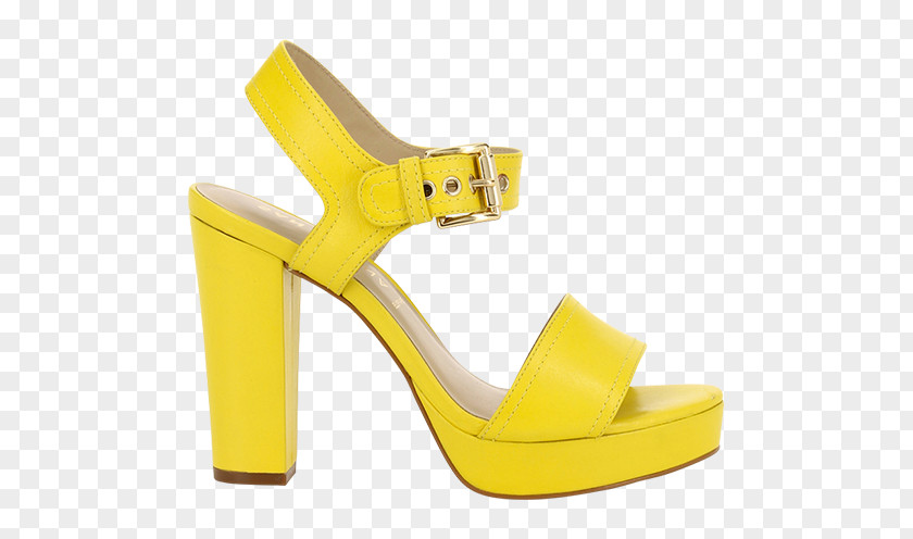 Color Block Sandal Yellow Shoe Leather PNG
