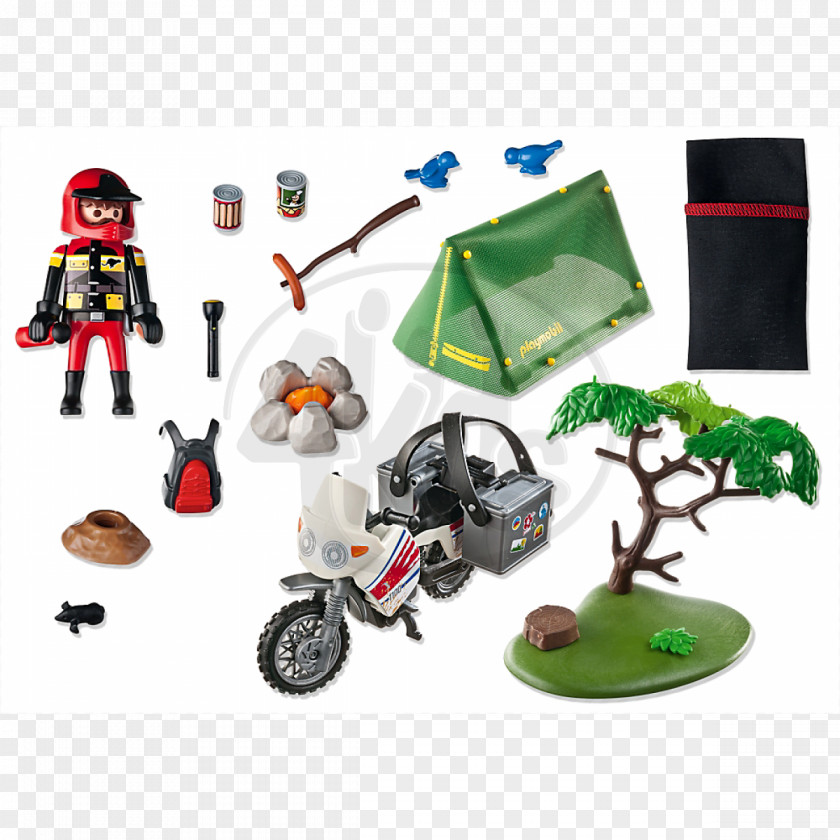 Motorcycle Playmobil Toy Campsite Tent PNG