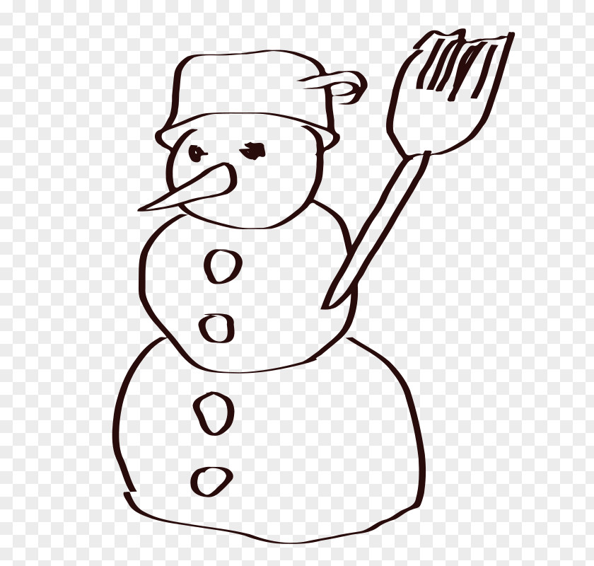 Sketch Snowman Clip Art PNG