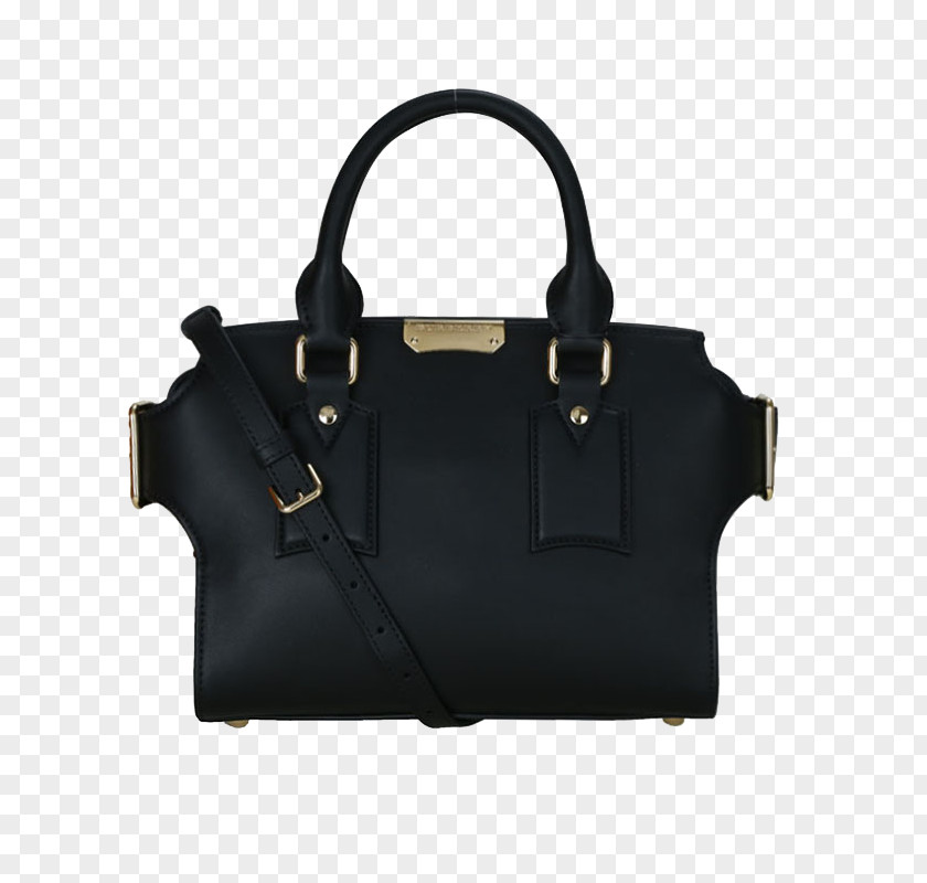 Burberry Leather Hand Bag Handbag Satchel Tote PNG