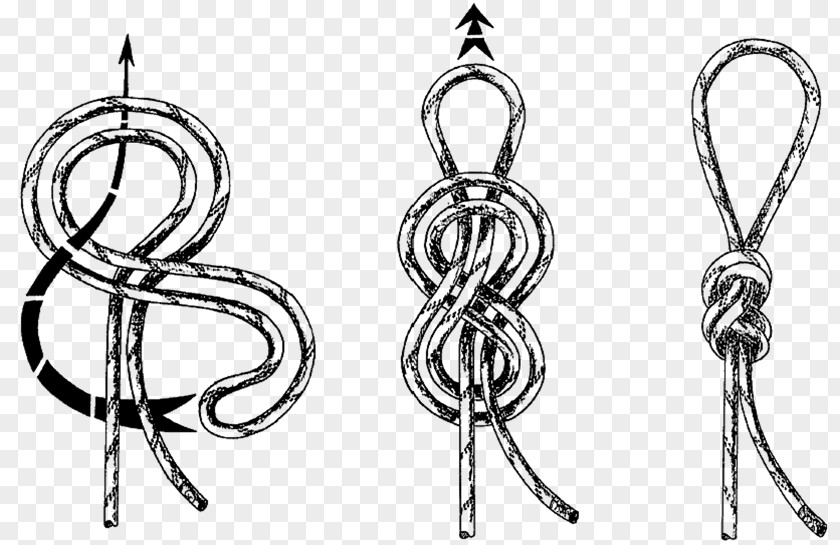 Figureeight Knot Figure-eight Rope Butterfly Loop Abseiling PNG
