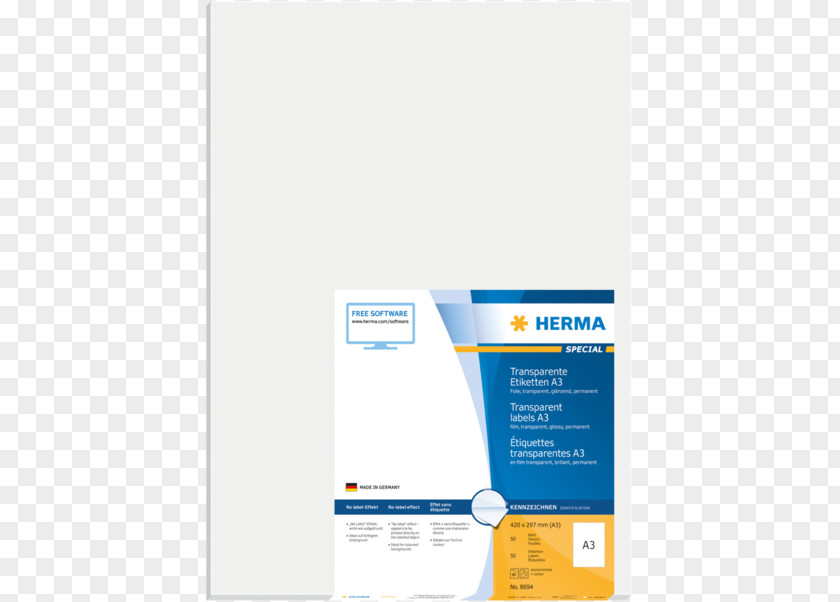A4 Standard Paper Size Label A3 Herma PNG