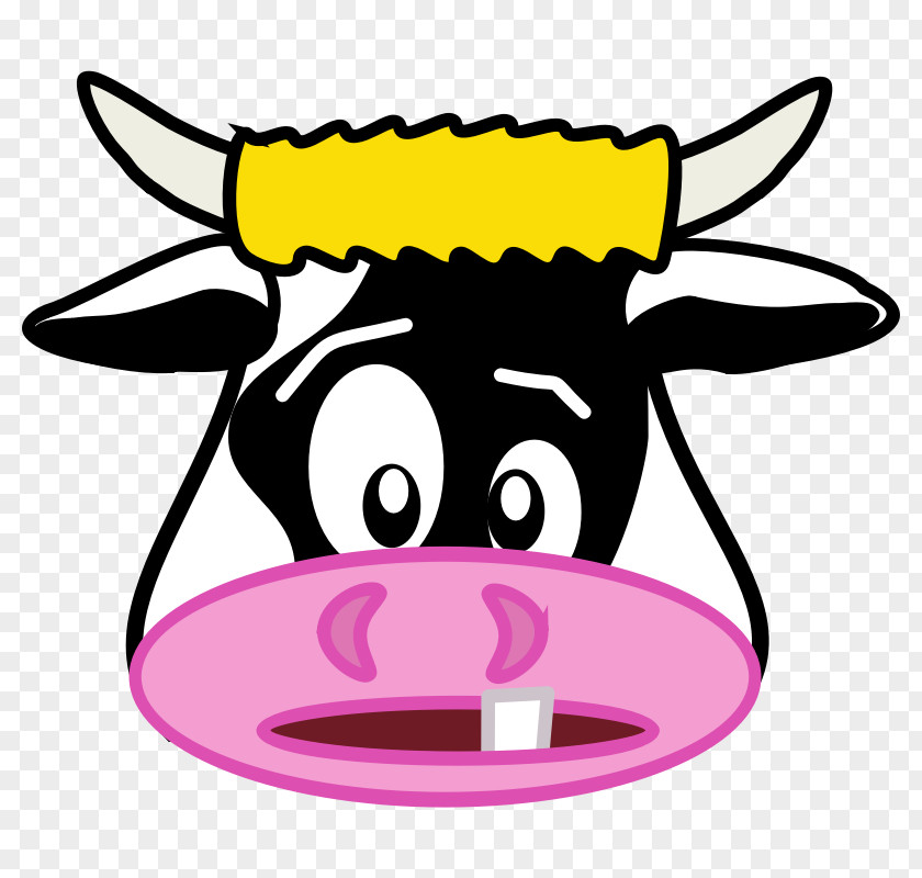 Cartoon Farmer Cattle Face Clip Art PNG