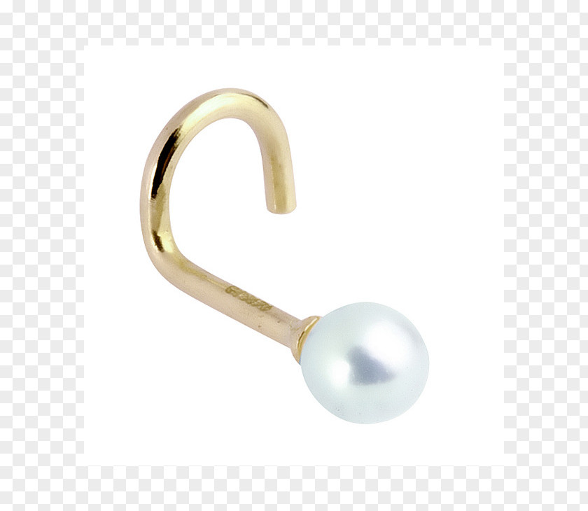 Gold Earring Pearl Body Jewellery Nose Piercing PNG