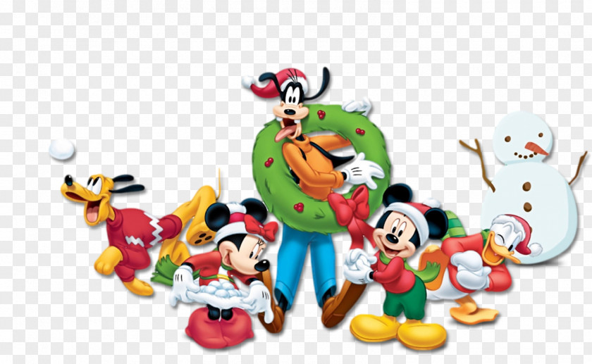 Mickey Minnie Mouse Goofy Pluto Christmas PNG