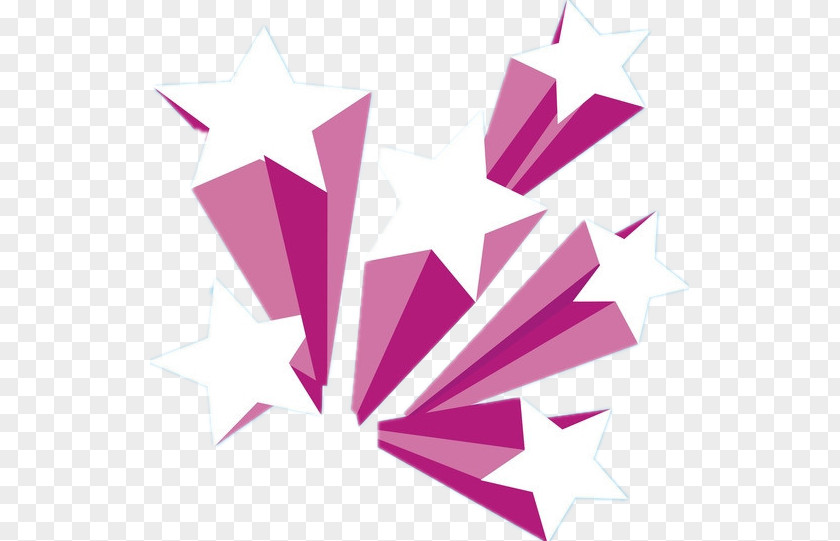 Purple Five-pointed Star Three-dimensional Space Euclidean Vector PNG