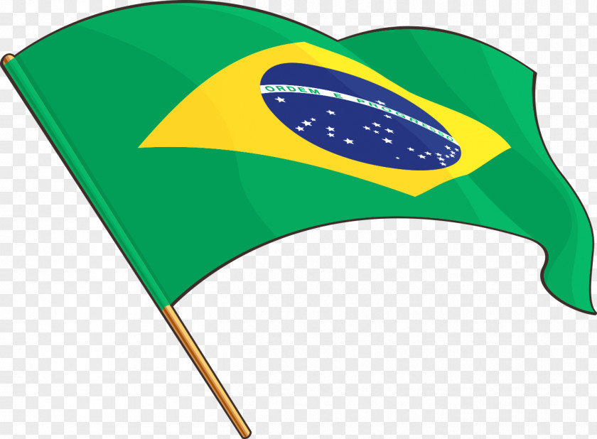 A Green Flag Brazil Drawing Illustration PNG