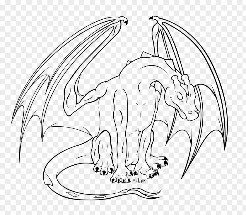 Dragon Line Art Drawing Cartoon PNG