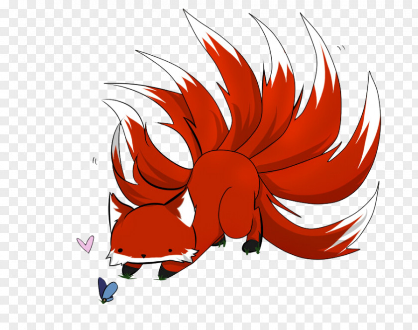 Fox Nine-tailed Kitsune Drawing Japanese Folklore PNG