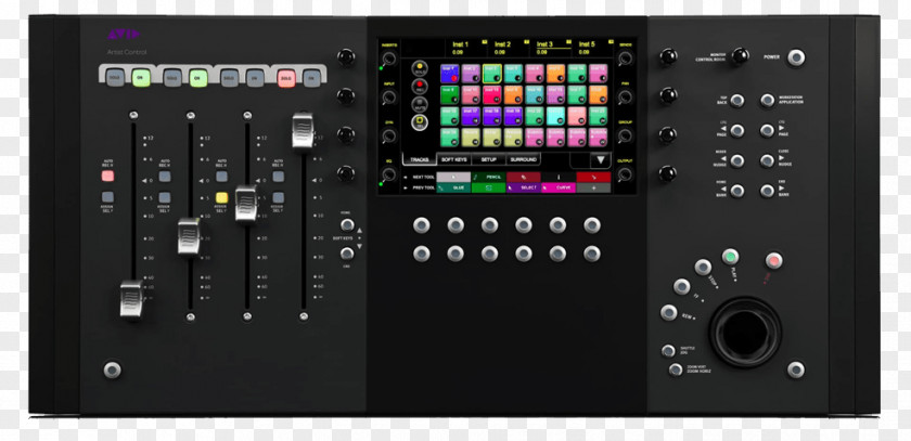 Audio Control Surface Mixing Avid Pro Tools Digital Workstation PNG