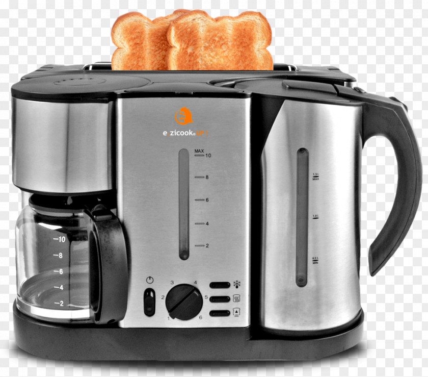 Breakfast Coffeemaker Toaster Espresso PNG