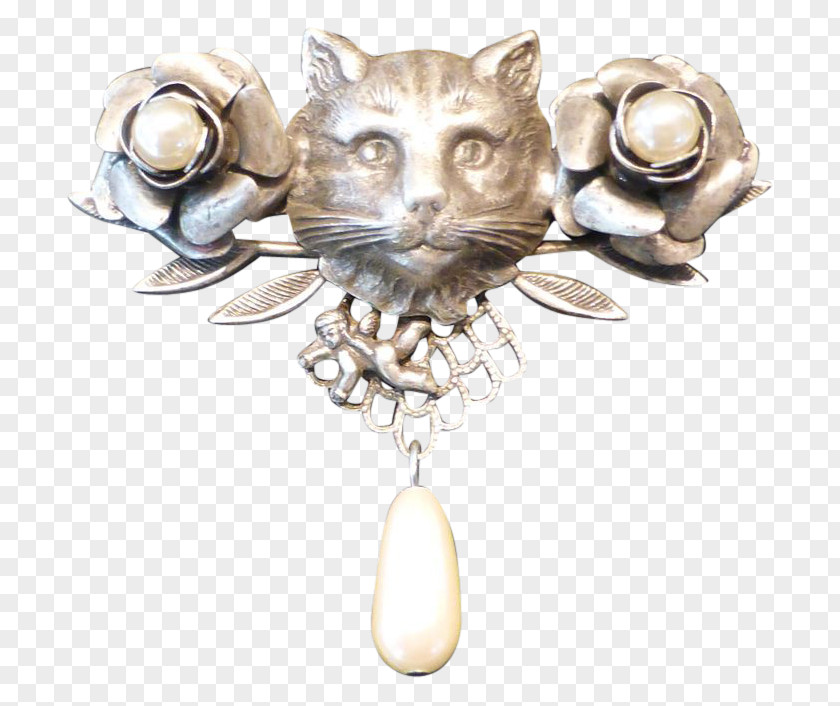 Cat In The Hat Comes Back Pearl Earring Jewellery Silver Brooch PNG