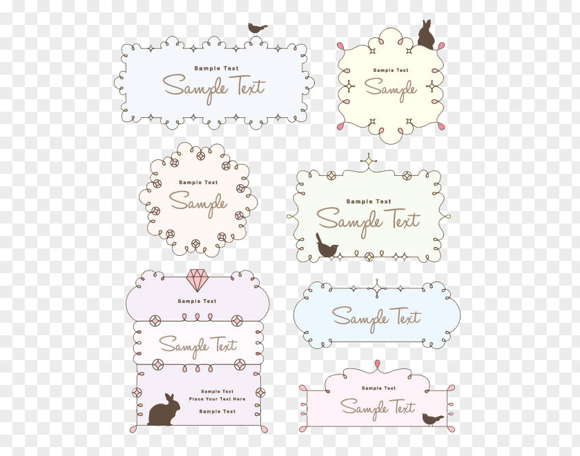 Cute Cartoon Border Texture Picture Frame Drawing Euclidean Vector PNG