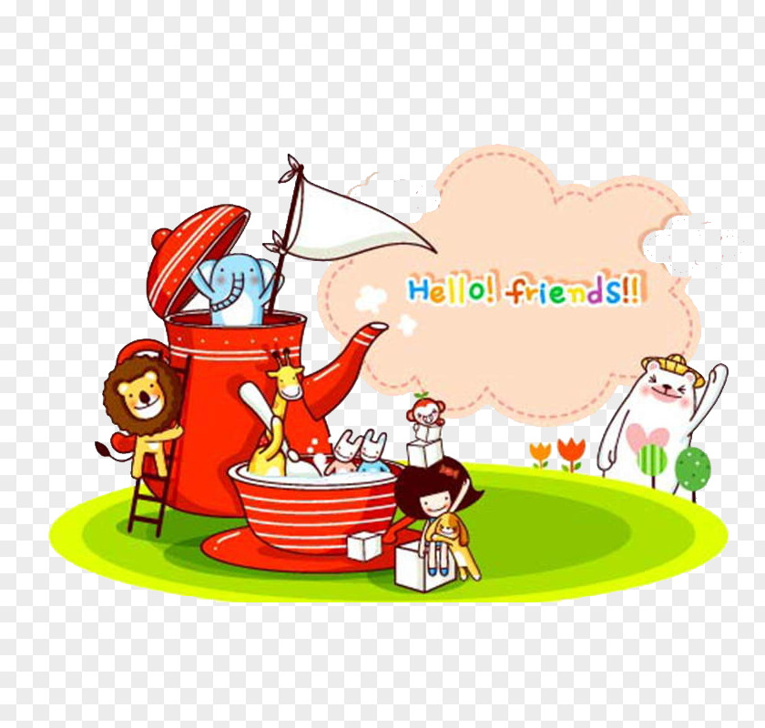 Illustrator Of Children Cartoon Poster Internet PNG