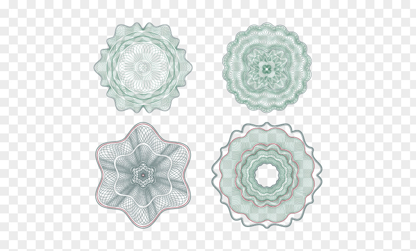 Line Guilloché Pattern PNG