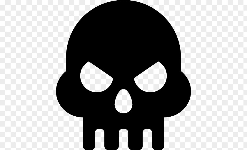 Silhouette Skull & Bones And Crossbones PNG