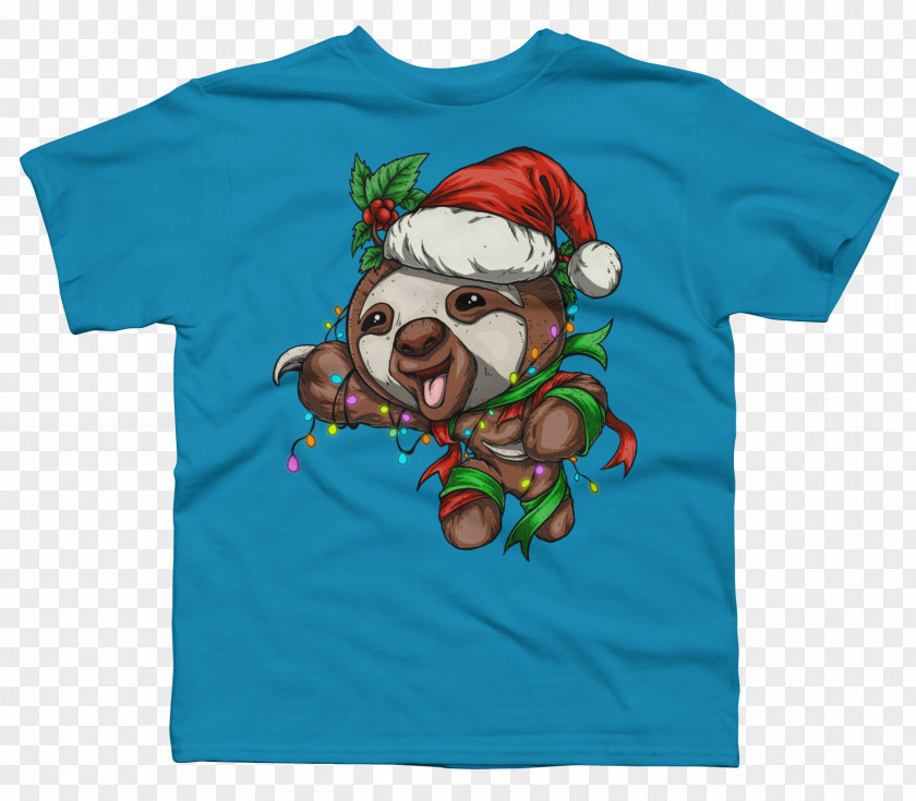 Sloth Design T-shirt Hoodie Sleeve Neckline PNG