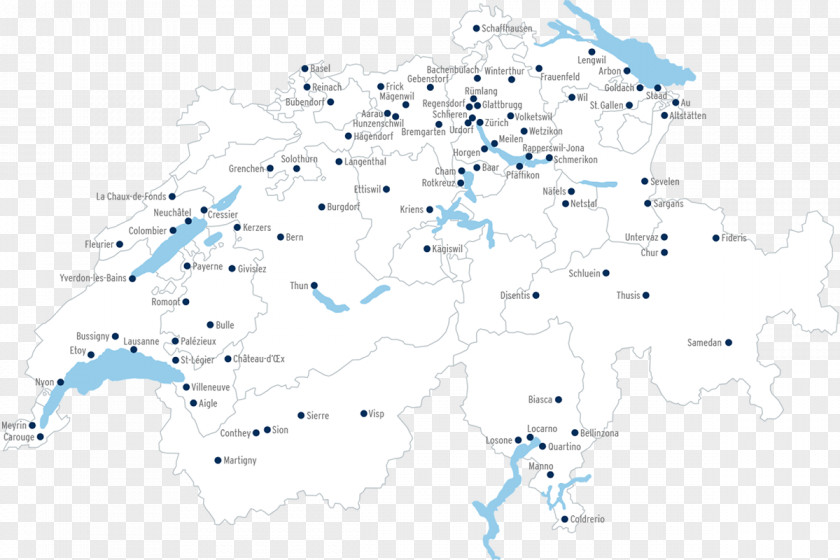 Switzerland Town Line Point Map PNG