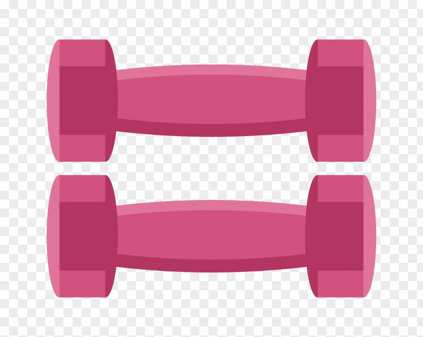Vector Pink Dumbbell PNG