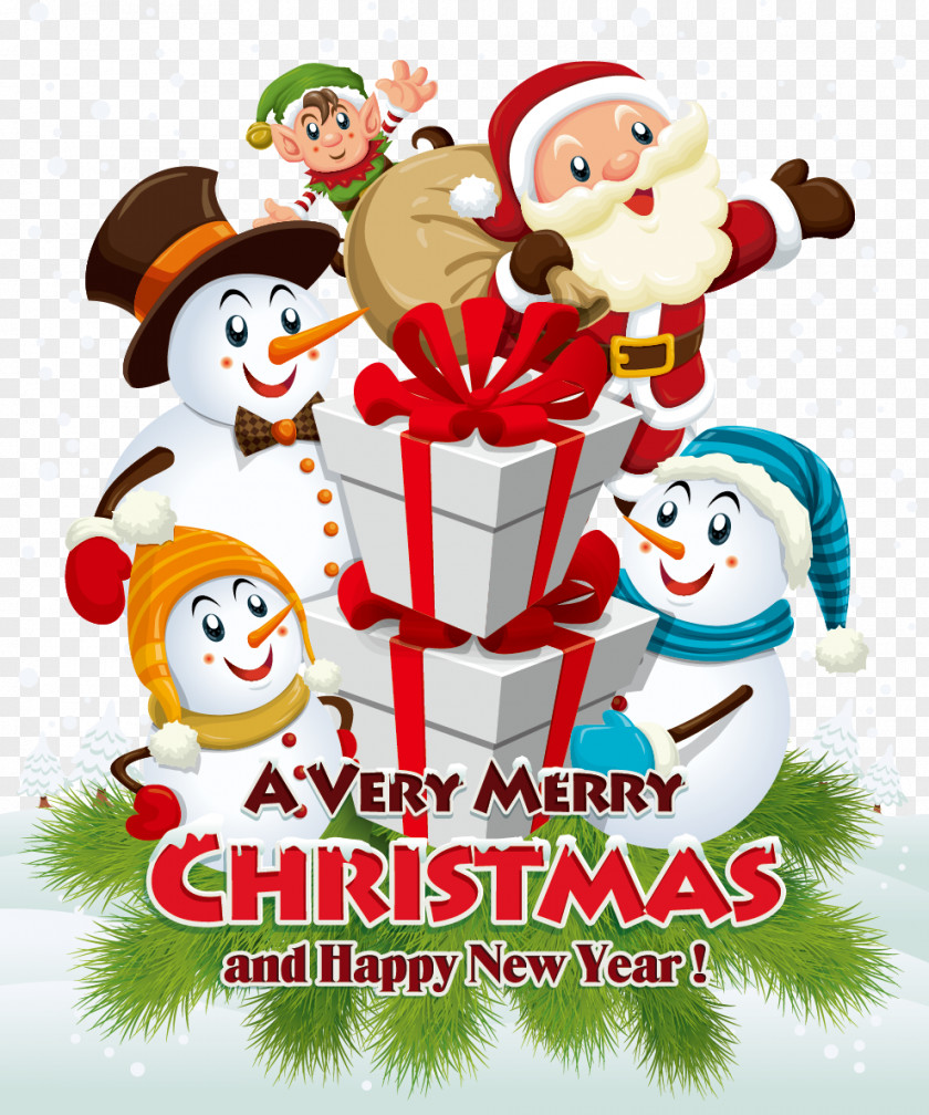 Christmas Theme Vector Santa Claus's Reindeer Illustration PNG