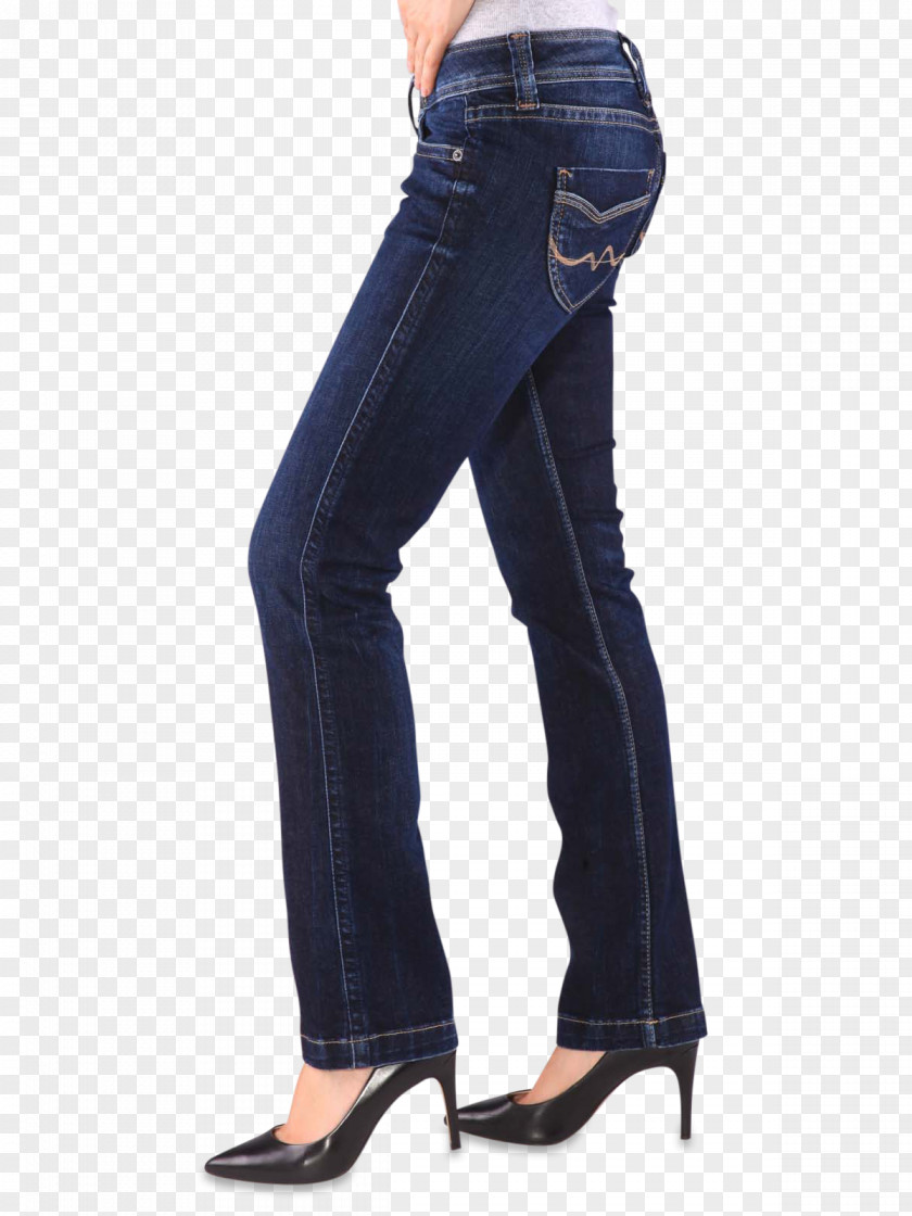 Female Support Jeans Denim Cobalt Blue Waist PNG