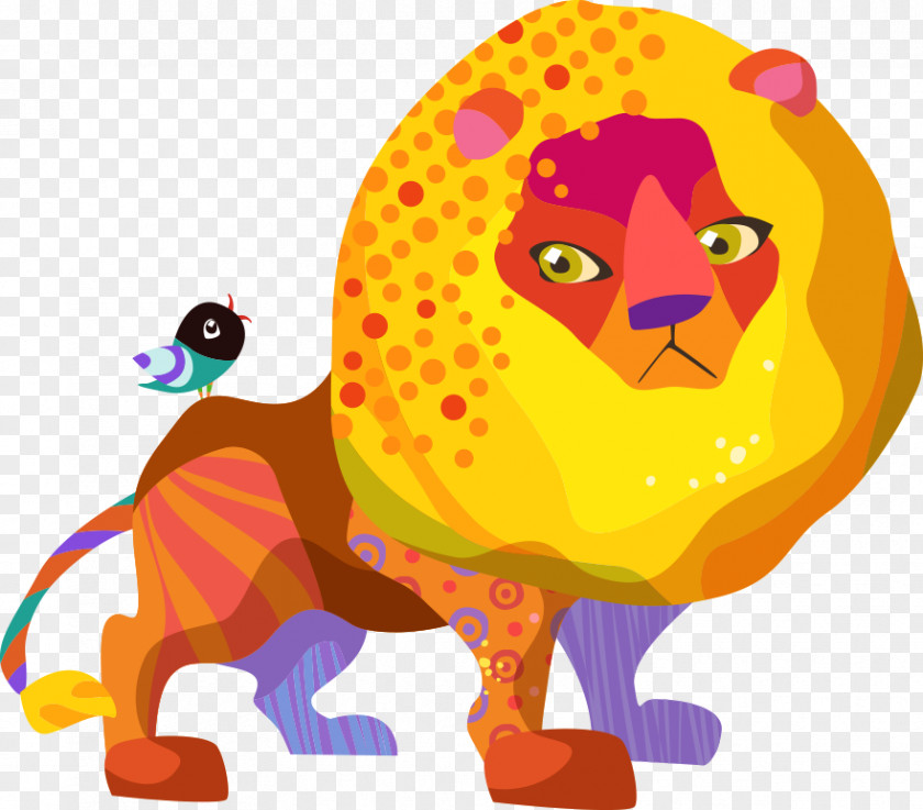 Vector Cartoon Lion Euclidean PNG