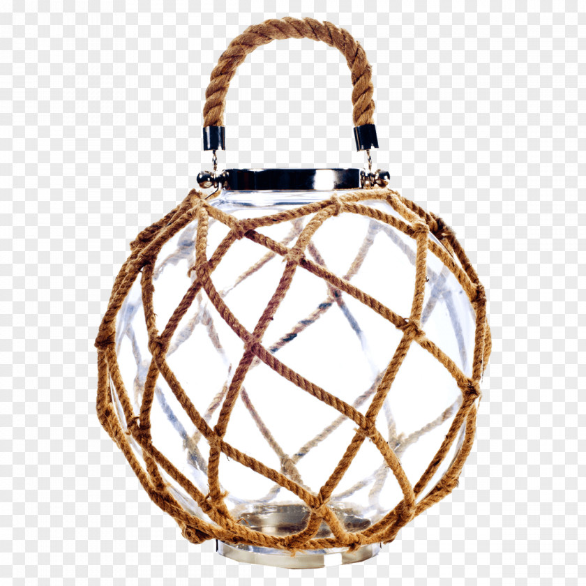 Decorative Rope Jute Wire Lantern PNG
