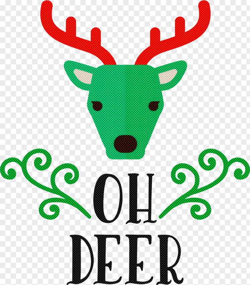OH Deer Rudolph Christmas PNG