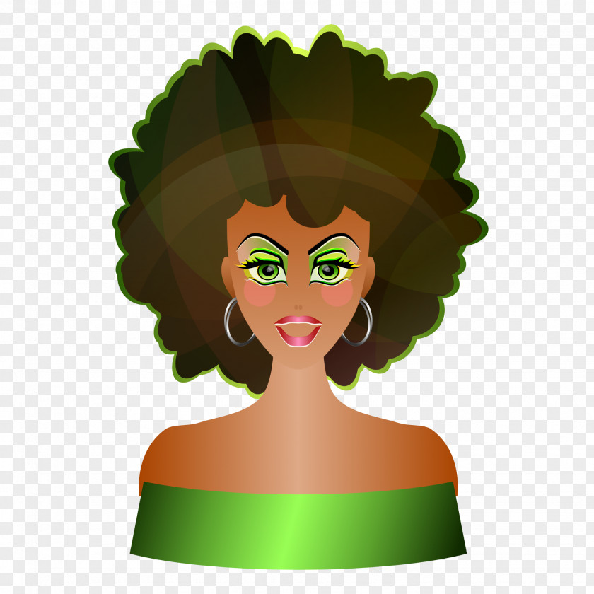 Natural Women Cliparts Afro-textured Hair Clip Art PNG