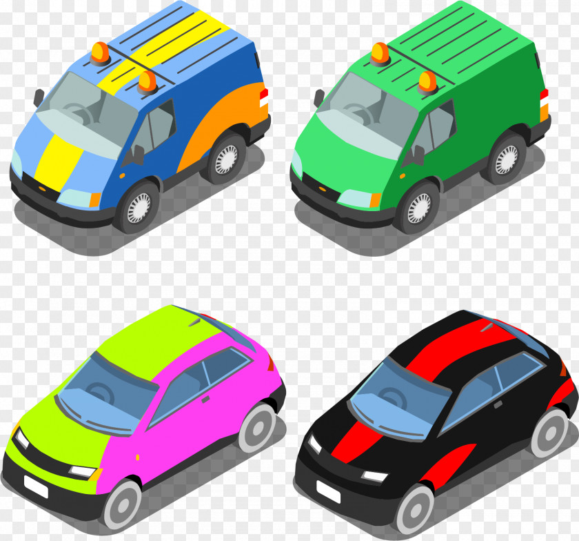 Cartoon Car Material Automotive Design PNG