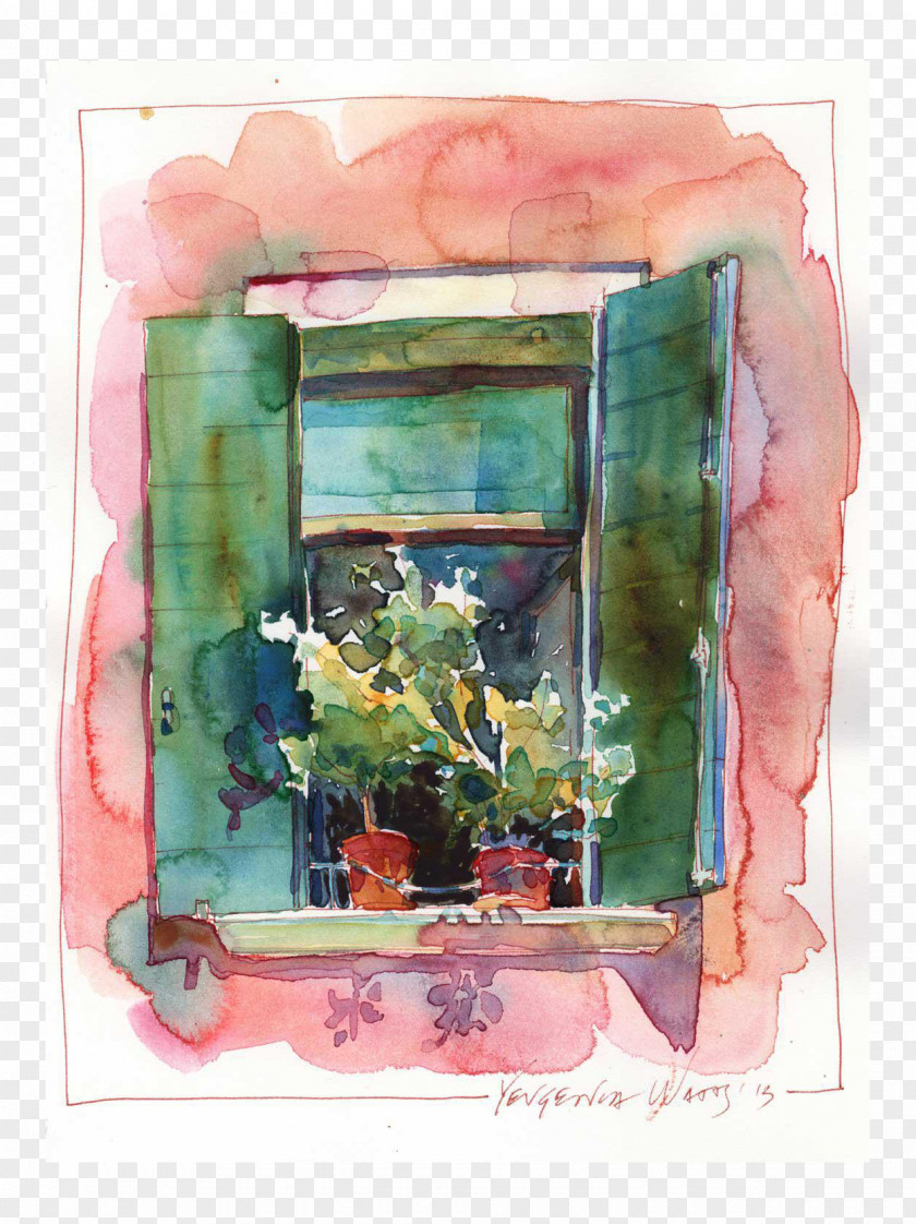 Floral Design Still Life Watercolor Painting Picture Frames Window PNG