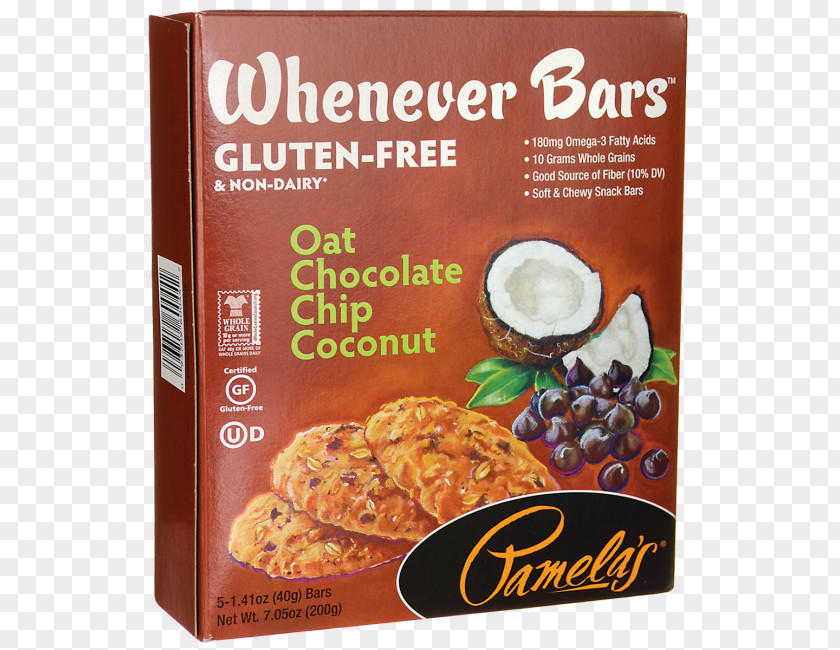 Coconut Chips Chocolate Bar Chip Cookie Vegetarian Cuisine Oat PNG