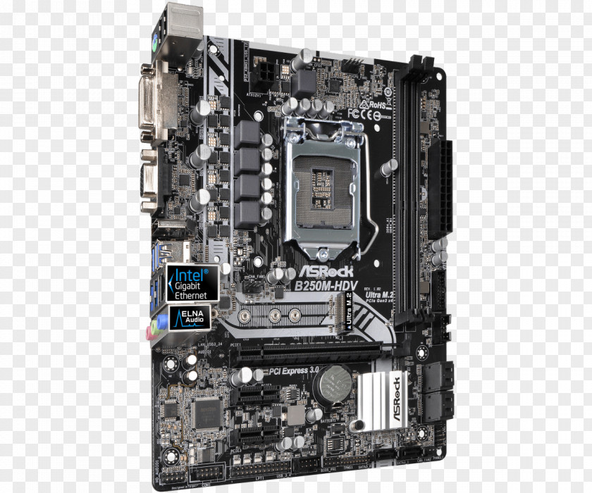 Motherboard Diagram Intel LGA 1151 MicroATX CPU Socket PNG