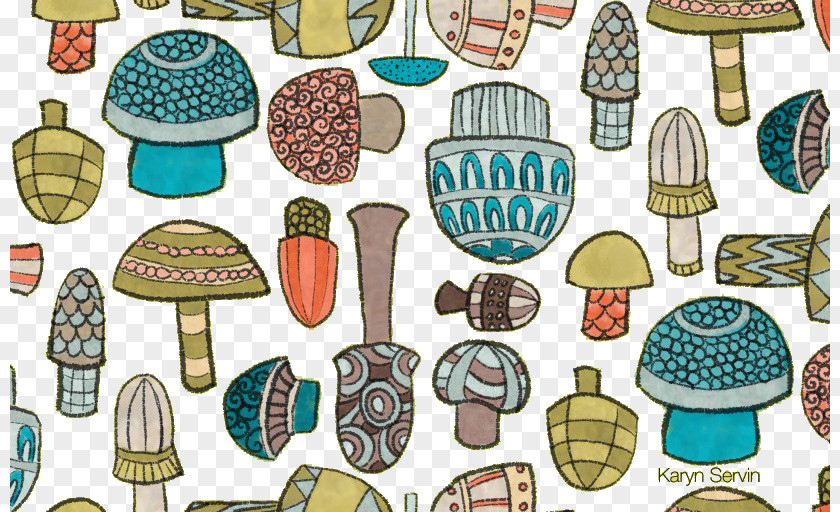 Background Color Mushrooms Cupcake Windows 7 8 Wallpaper PNG