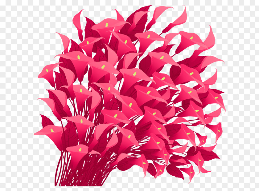 Cut Flowers Red Clip Art PNG