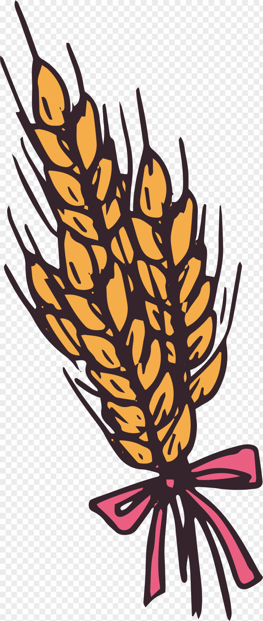 Hand Painted Golden Wheat Beer Oktoberfest Clip Art PNG