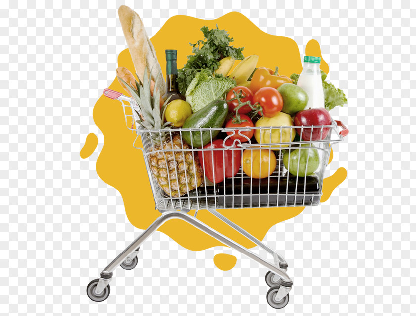 Shopping Cart Fruit Vegetable Supermarket PNG