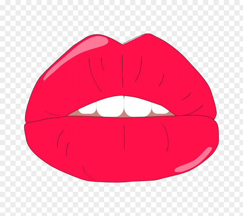 Tooth Tongue Lips Cartoon PNG