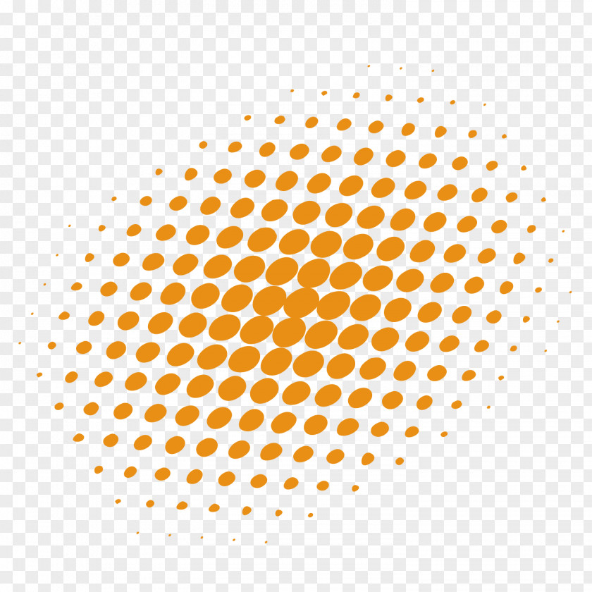 Vector Orange Gradient Wave Point Decoration Halftone Photography Royalty-free Pattern PNG