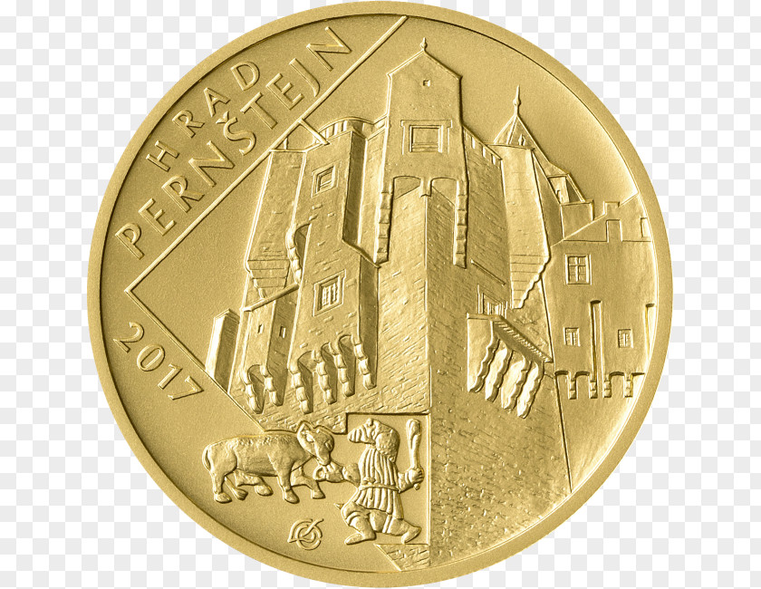 Coin Gold Bronze Medal 01504 PNG