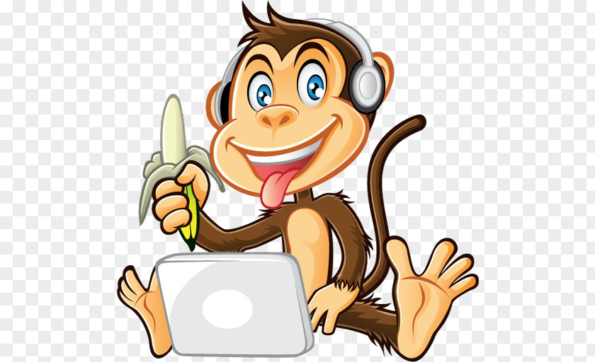 Orangutan Laptop Monkey Cartoon Clip Art PNG