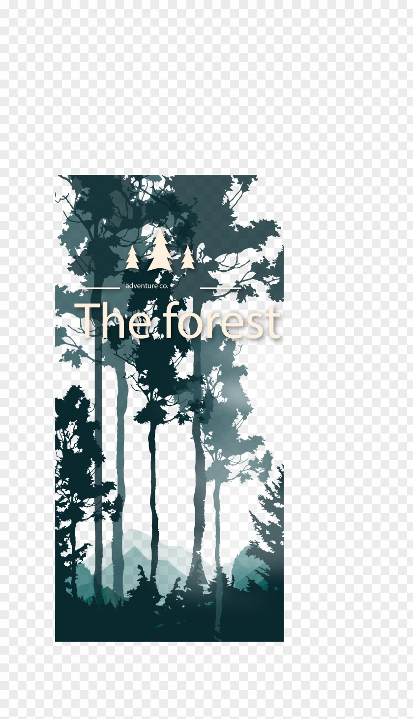 Vector Forest Silhouette Euclidean PNG